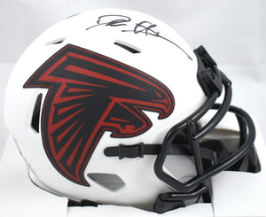 Deion Sanders Autographed Atlanta Falcons Lunar Mini Helmet- Beckett W Hologram