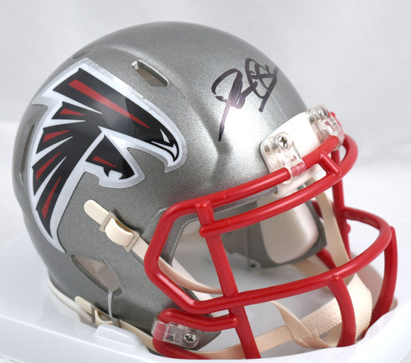 chrome alternate football helmets mini nfl falcons Atlanta Riddell Speed Helmet distinctive approach to NFL and College helmet design Atlanta Falcons Vintage 1966-70 MINI