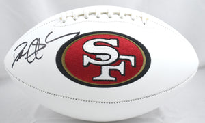 Deion Sanders Autographed 49ers Logo Football - Beckett W Hologram *Black