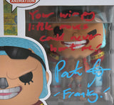 Patrick Seitz Autographed Funko POP One Piece Franky w /Inscription #329- JSA #3