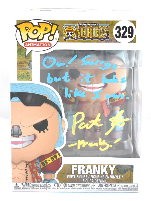 Patrick Seitz Autographed Funko POP One Piece Franky w /Inscription #329- JSA #5