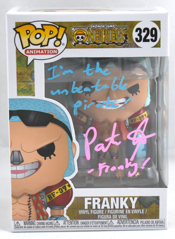 Patrick Seitz Signed Funko POP One Piece Franky w / Inscription #329- JSA #13