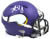 Aaron Jones Autographed Minnesota Vikings Speed Mini Helmet-Beckett W Holo*White