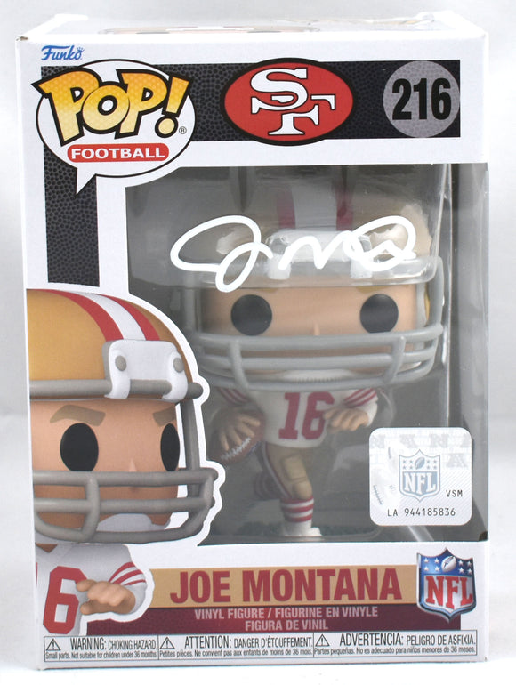 Joe Montana Autographed San Francisco 49ers Funko Pop #216 - Fanatics *White