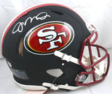 Joe Montana Autographed 49ers F/S Flat Black Speed Authentic Helmet- Fanatics