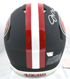 Joe Montana Autographed 49ers F/S Flat Black Speed Authentic Helmet- Fanatics