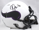 Justin Jefferson Autographed Vikings Lunar Speed Mini Helmet-Beckett W Hologram