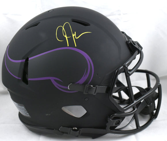 Justin Jefferson Signed Vikings F/S Eclipse Speed Authentic Helmet- Beckett W