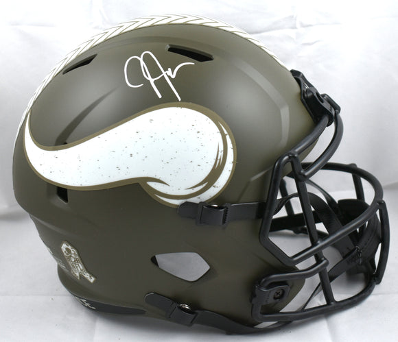 Justin Jefferson Signed Vikings F/S STS Speed Helmet - Beckett W