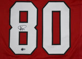 Andre Rison Autographed Red Pro Style Jersey - Beckett W Hologram *Black