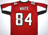 Roddy White Autographed Red Pro Style Jersey - Beckett W Hologram *Black