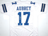 Brandon Aubrey Autographed White Pro Style Jersey - Beckett W Hologram *Silver