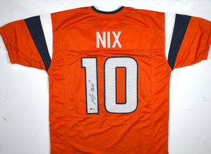 Bo Nix Autographed Orange Pro Style Jersey - Beckett W Hologram *Black