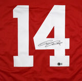 Ricky Pearsall Autographed Red Pro Style Jersey - Beckett W Hologram *Black