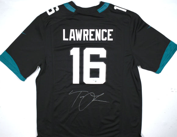 Trevor Lawrence Autographed Jacksonville Jaguars Black Game Jersey- Fanatics