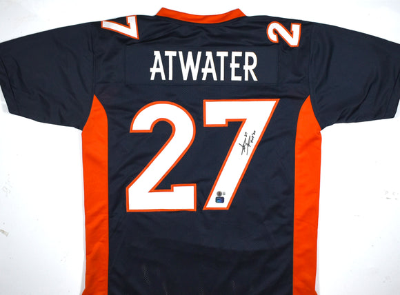 Steve Atwater Autographed Blue Pro Style Jersey w/HOF - Beckett W Hologram