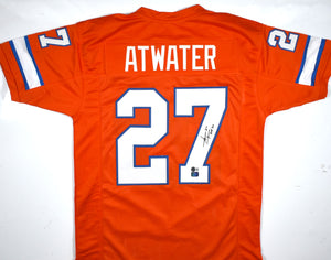 Steve Atwater Autographed Orange Pro Style Jersey w/HOF - Beckett W Hologram