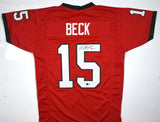 Carson Beck Autographed Georgia Red College Style Jersey - Beckett W Hologram *Black