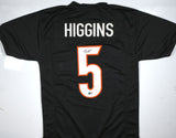 Tee Higgins Autographed Black Pro Style Jersey - Beckett W Hologram *Black