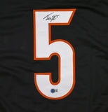 Tee Higgins Autographed Black Pro Style Jersey - Beckett W Hologram *Black