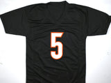 Tee Higgins Autographed Black Pro Style Jersey - Beckett W Hologram *Black