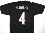 Zay Flowers Autographed Black Pro Style Jersey - Beckett W Hologram *Black