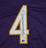 Zay Flowers Autographed Purple Pro Style Jersey - Beckett W Hologram *Black