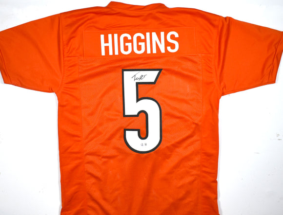 Tee Higgins Autographed Orange Pro Style Jersey - Beckett W Hologram *Black