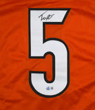 Tee Higgins Autographed Orange Pro Style Jersey - Beckett W Hologram *Black