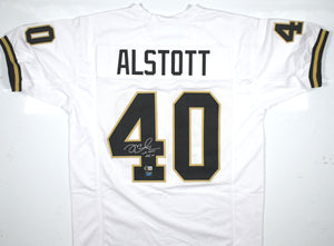 Mike Alstott Autographed White College Style Jersey-Beckett W Hologram *Silver