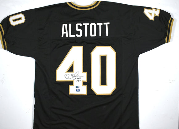 Mike Alstott Autographed Black College Style Jersey-Beckett W Hologram *Black