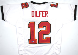 Trent Dilfer Autographed White Pro Style Jersey - Beckett W Hologram *Black