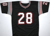 Marshall Faulk Autographed Black College Style Jersey- Beckett W Hologram *Black