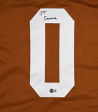 Ja'Tavion Sanders Autographed Orange College Style Jersey - Beckett W Hologram