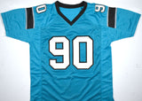 Julius Peppers Autographed Teal Pro Style Jersey w/HOF - Beckett W Hologram