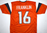 Troy Franklin Autographed Orange Pro Style Jersey - Beckett W Hologram *Black