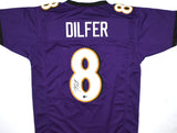 Trent Dilfer Autographed Purple Pro Style Jersey - Beckett W Hologram *Black