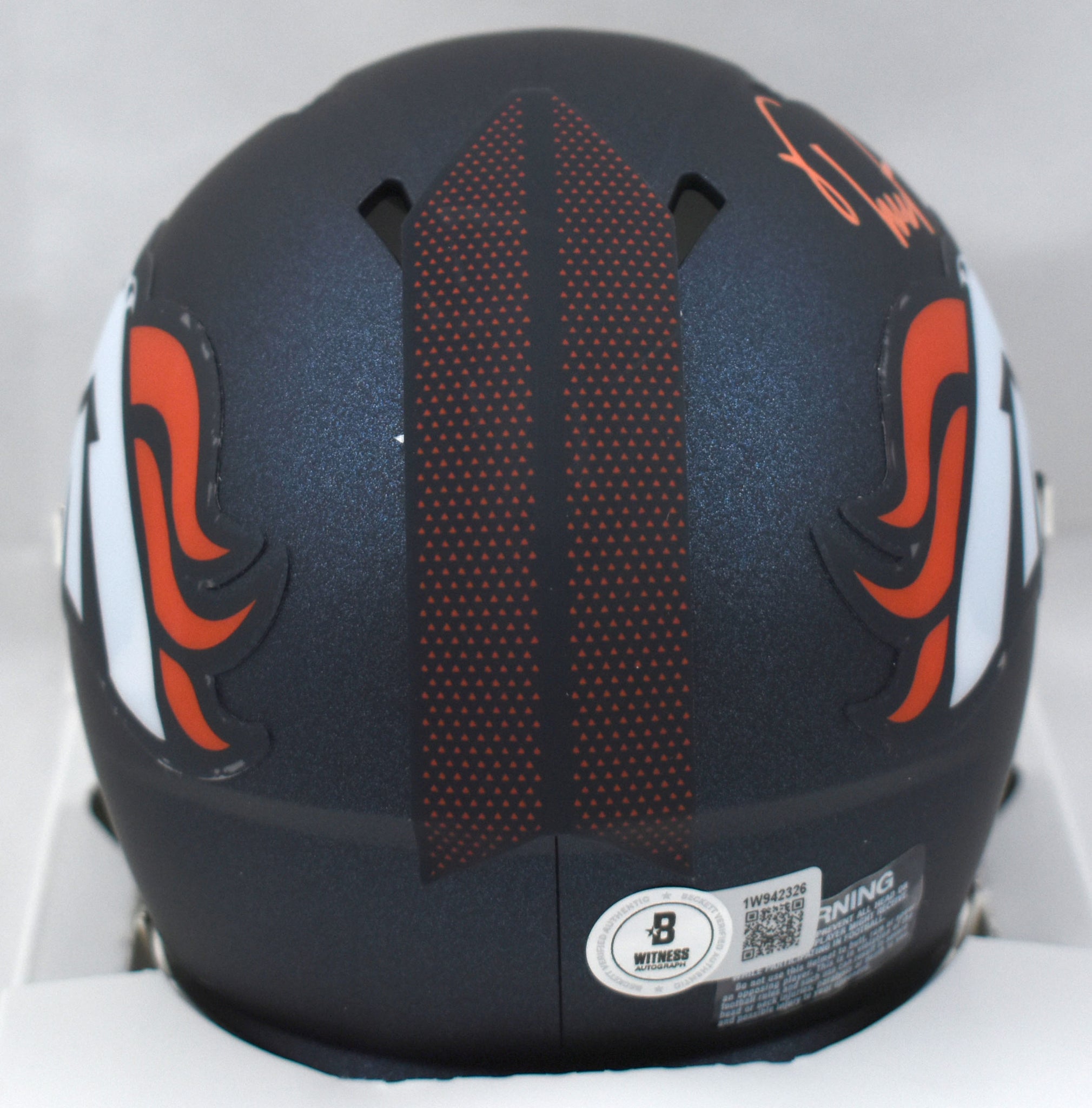 denver broncos motorcycle helmet Troy Franklin Signed Denver Broncos Speed Mini Helmet