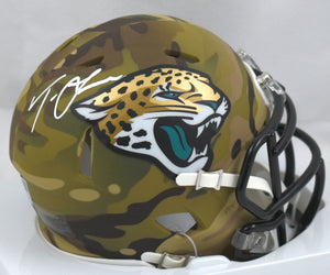 Trevor Lawrence Autographed Jacksonville Jaguars Camo Speed Mini Helmet-Fanatics