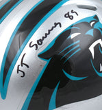 Ja'Tavion Sanders Signed Carolina Panthers Speed Mini Helmet-Beckett W Hologram