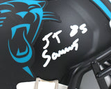 Ja'Tavion Sanders Signed Carolina Panthers ALT Mini Helmet-Beckett W Hologram