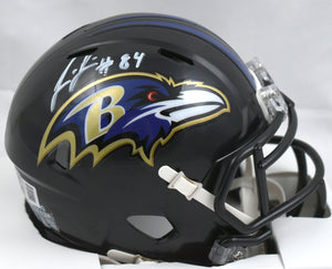 Jermaine Lewis Autographed Baltimore Ravens Speed Mini Helmet-Beckett W Hologram