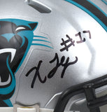 Xavier Legette Autographed Carolina Panthers Speed Mini Helmet - Beckett W Holo