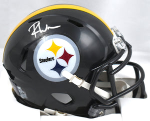 Roman Wilson Autographed Pittsburgh Steelers Speed Mini Helmet - Beckett W Holo