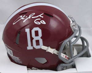 Chris Samuels Autographed Alabama Crimson Tide Speed Mini Helmet- Beckett W Holo