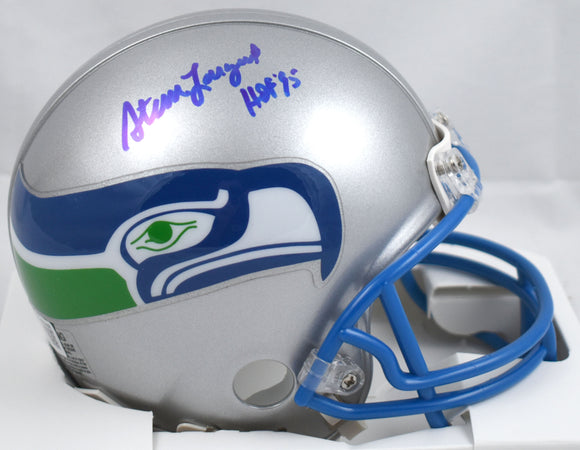 Steve Largent Autographed Seattle Seahawks Mini Helmet - Beckett W Hologram