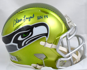 Steve Largent Signed Seahawks Flash Speed Mini Helmet HOF - Beckett W Hologram