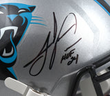 Julius Peppers Signed Carolina Panthers F/S Speed Helmet w/ HOF - Beckett W Holo