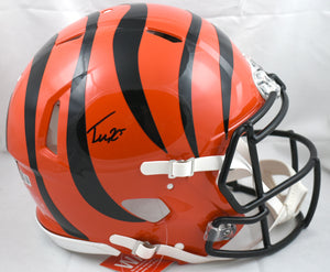 Tee Higgins Autographed Bengals F/S Speed Authentic Helmet - Beckett W Hologram