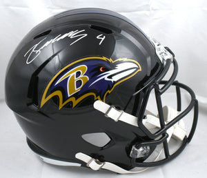 Zay Flowers Autographed Baltimore Ravens F/S Speed Helmet - Beckett W Hologram